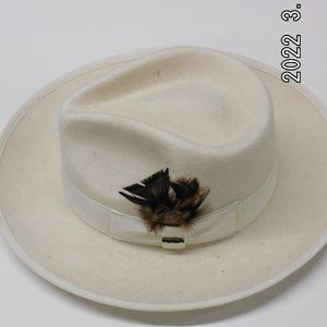 Scala Men's Wool Felt Zoot Hat, Ivory - Size: L